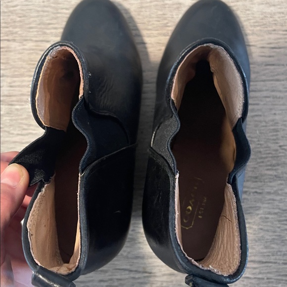 COACH “Farah” Black Leather Wedge Bootie Size 8 - Picture 4 of 7